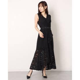 Belted Lace Dress （JET BLACK）