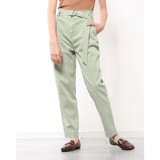 
                    Belted High-Rise Chino Pants （G8CQ）