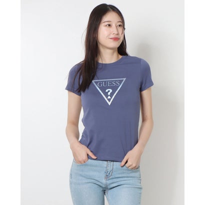 ゲス GUESS Denim Emboss Triangle Tee （DPR） Tシャツ レディース｜詳細画像