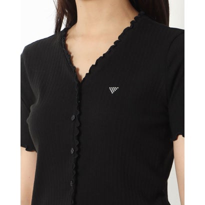ゲス GUESS Mini Triangle Knit Shirt （BLK）｜詳細画像