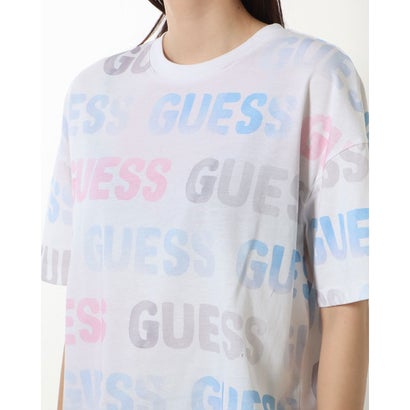 ゲス GUESS Logo Tee （WHT） ロゴTシャツ レディース｜詳細画像