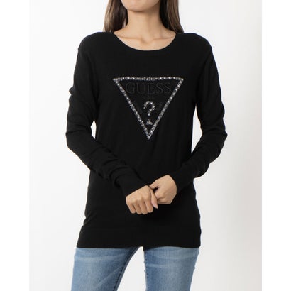 ゲス GUESS Rosalie Triangle Logo Sweater （JBLK）｜詳細画像