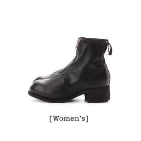 Women's Front Zip Boots Double Sole （Black）