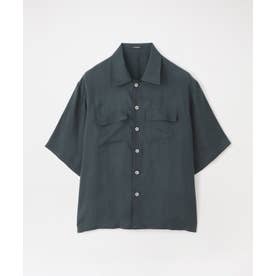 キュプラフィブリルハーフスリーブCPOシャツ （グリーン）