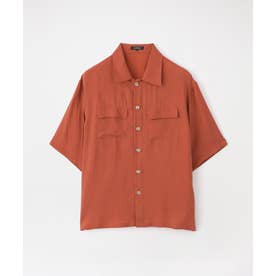 キュプラフィブリルハーフスリーブCPOシャツ （オレンジ）