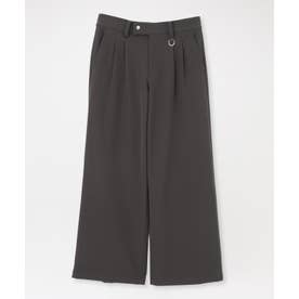バルキーツイル2タックバギーパンツ （チャコールグレー）