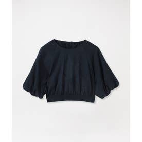 オープンバッククロップトブラウス （ネイビー）