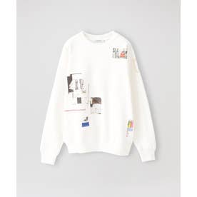 【Collage Print Sweatshirt ?artwork by Shohei Yoshida】WOMEN コラボレーション スウェット （ホワイト）