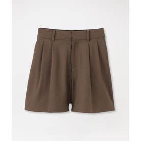 タックショートパンツ （ブラウン）