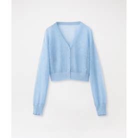 メッシュニットカーディガン （サックスブルー）
