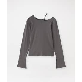 ALBINI オーガニックフライス トップス （チャコールグレー）