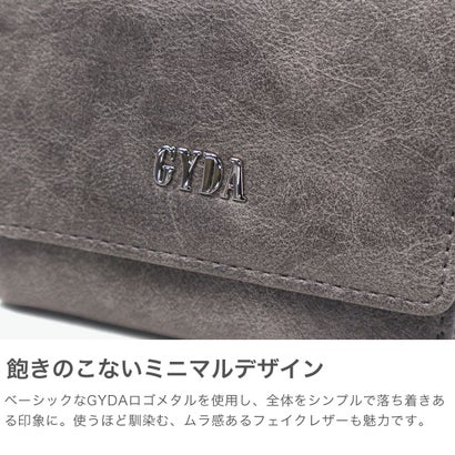 財布 レディース かわいい コンパクト ブランド ミニ財布 三つ折り 小さめ 三つ折り財布 おしゃれ がま口 小銭入れ カード メタル ロゴ BASIC SERIES 口金ミニ財布 GY-W282 （GRAY）｜詳細画像