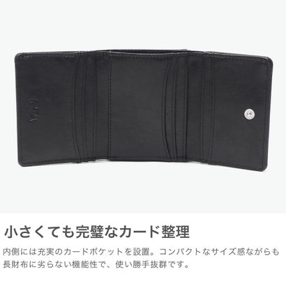 財布 レディース かわいい コンパクト ブランド ミニ財布 三つ折り 小さめ 三つ折り財布 おしゃれ がま口 小銭入れ カード メタル ロゴ BASIC SERIES 口金ミニ財布 GY-W282 （GRAY）｜詳細画像