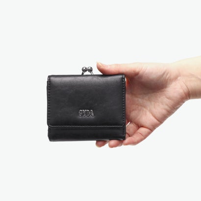 財布 レディース かわいい コンパクト ブランド ミニ財布 三つ折り 小さめ 三つ折り財布 おしゃれ がま口 小銭入れ カード メタル ロゴ BASIC SERIES 口金ミニ財布 GY-W282 （GRAY）｜詳細画像