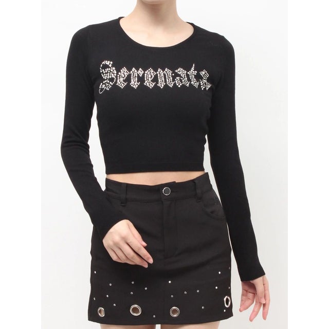 Serenata bijouニットトップス （ブラック）
