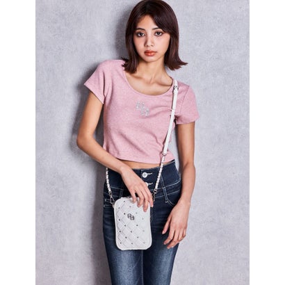 GG bijou quiltingミニショルダーBAG （シルバー）｜詳細画像