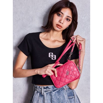 GG bijou quiltingミニショルダーBAG （シルバー）｜詳細画像