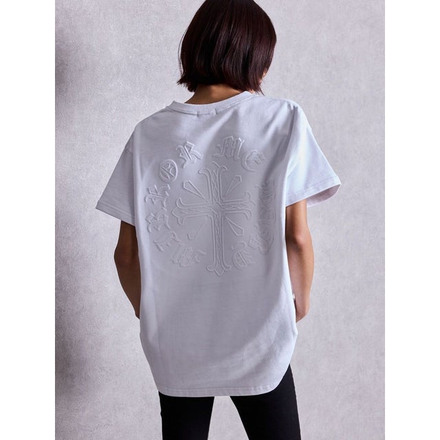 sacred edge cross emboss BIG Tシャツ （オフホワイト）