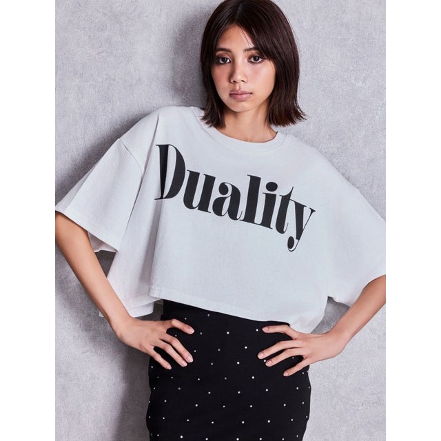 DualityルーズショートTシャツ （オフホワイト）