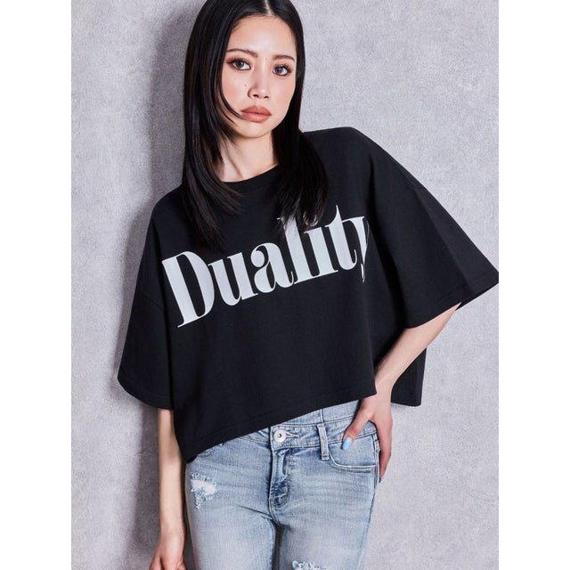 DualityルーズショートTシャツ （ブラック）
