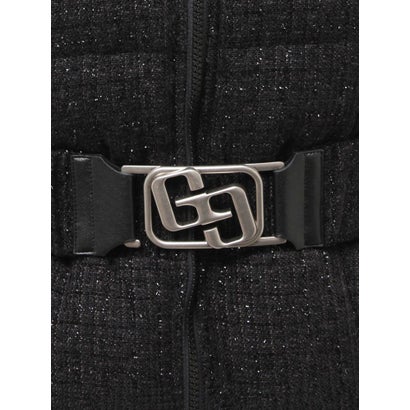 GGベルト付 lame tweed ショートダウンコート （ブラック）｜詳細画像