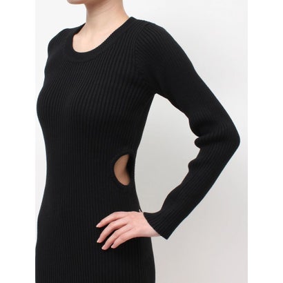 LONG SLEEVE SIDE OPENニットミニワンピース （ミックス）｜詳細画像