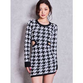 LONG SLEEVE SIDE OPENニットミニワンピース （ミックス）