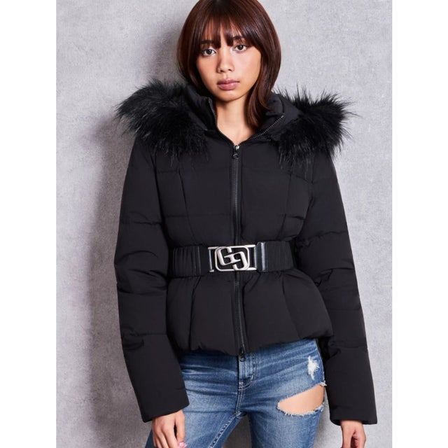 GG ベルト付ショートダウンコート （BLK）