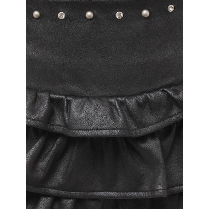 bijou designフェイクレザー tieredスカートライクショートパンツ （ブラウン）｜詳細画像