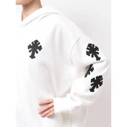 sacred edge cross patchスウェットBIGパーカー （オフホワイト）｜詳細画像