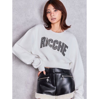 RICCHE bijouショートスウェットトップス （ブルー）｜詳細画像