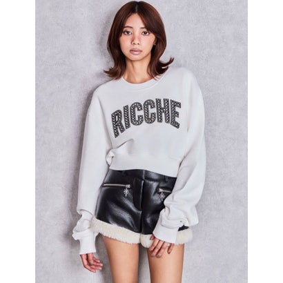 RICCHE bijouショートスウェットトップス （ブルー）｜詳細画像