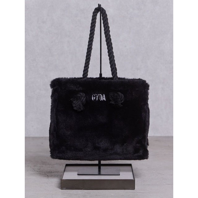 フェイクファーMトートBAG （ブラック）
