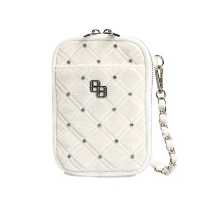 GGベロア bijou quiltingミニショルダーBAG （ピンク）｜詳細画像