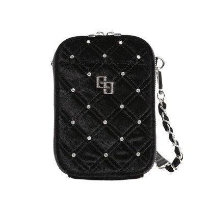 GGベロア bijou quiltingミニショルダーBAG （ピンク）｜詳細画像