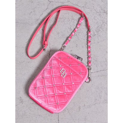 GGベロア bijou quiltingミニショルダーBAG （ピンク）｜詳細画像