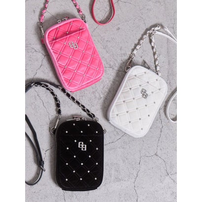 GGベロア bijou quiltingミニショルダーBAG （ブラック）｜詳細画像
