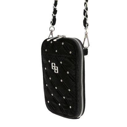 GGベロア bijou quiltingミニショルダーBAG （ブラック）｜詳細画像