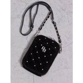 GGベロア bijou quiltingミニショルダーBAG （ブラック）