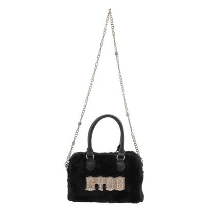 GYDA bijouプレートフェイクファーBAG （オフホワイト）｜詳細画像