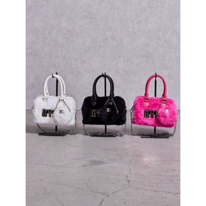 GYDA bijouプレートフェイクファーBAG （オフホワイト）｜詳細画像
