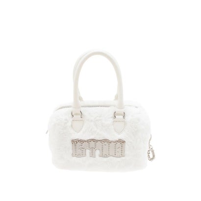 GYDA bijouプレートフェイクファーBAG （ピンク）｜詳細画像
