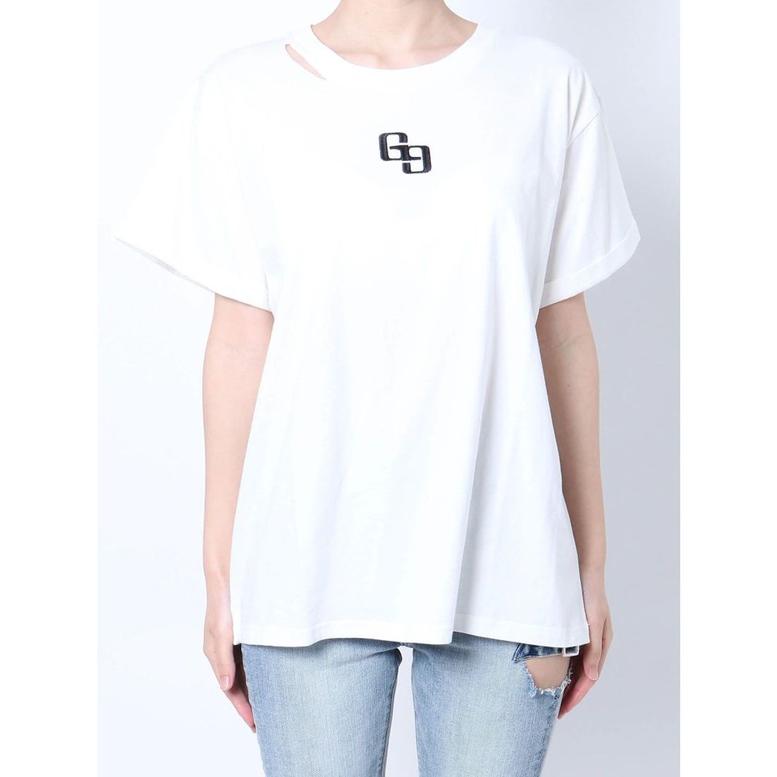 GYDA APPETIZINGダメージBIG Tシャツ（ピンク） -ファッション通販 