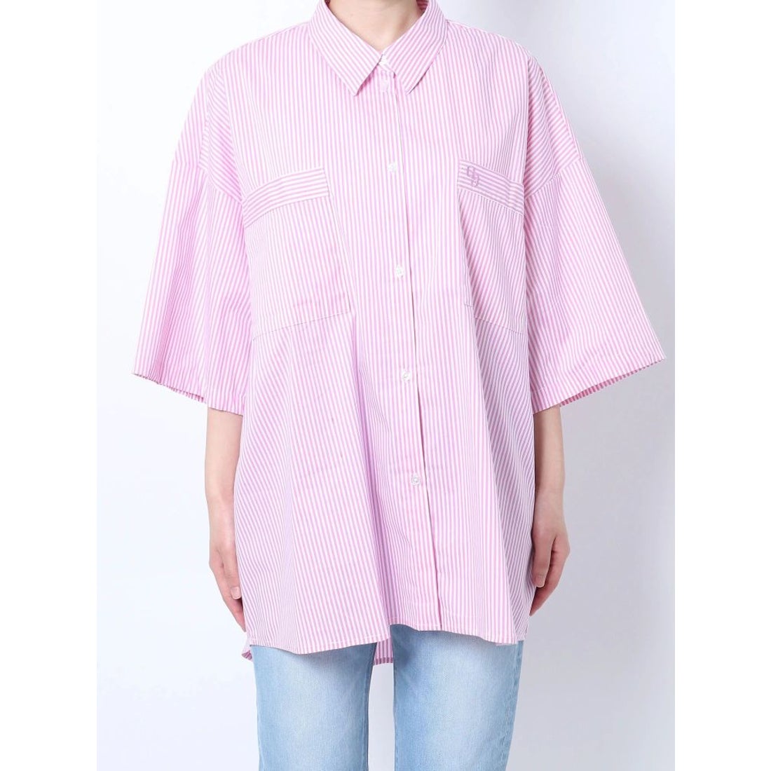 GYDA LOOSEハーフスリーブシャツ（ピンク） -靴＆ファッション通販