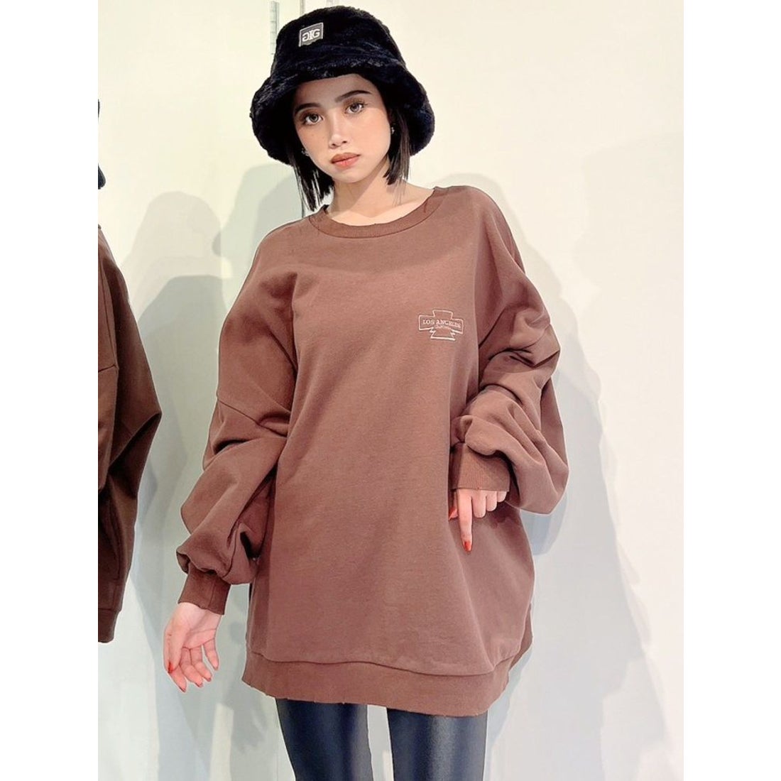 GYDA METROPOLISグラインダードルマンスウェットTOPS（ブラウン 