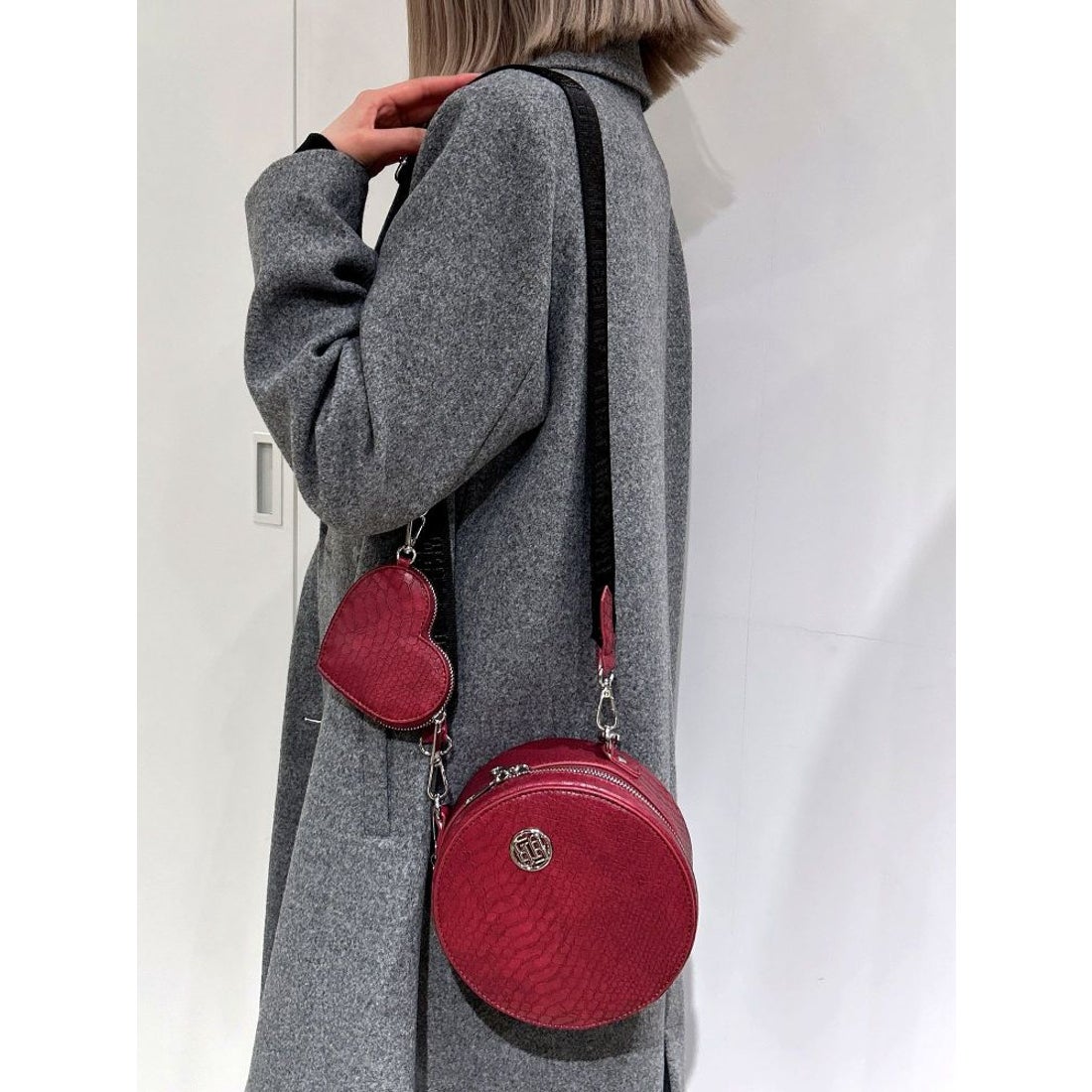 ジェイダ GYDA 2WAYハートミニポーチ付きサークルBAG （オフホワイト 