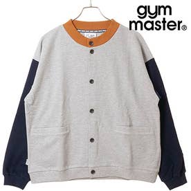 ブロックインレーボタンカーデ 杢グレーCRZ [G433748-94] （杢グレーCRZ）