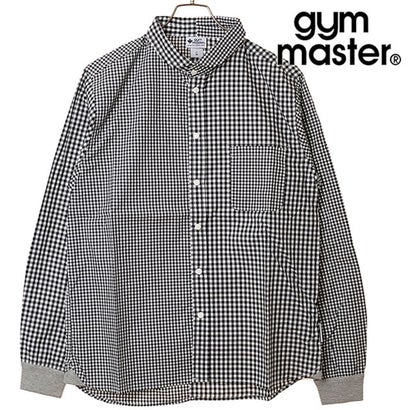 2WAYショールカラーL/Sシャツ ブラックギンガム [G233732-05] （ブラックギンガム）｜詳細画像