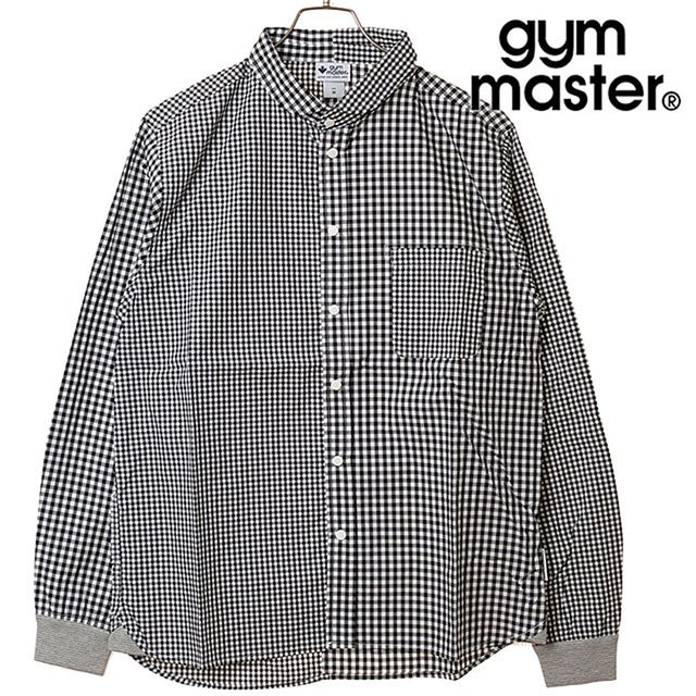2WAYショールカラーL/Sシャツ ブラックギンガム [G233732-05] （ブラックギンガム）