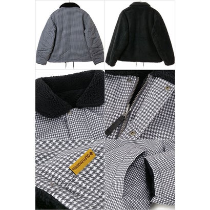 ハッピーペイントダックxボアRVデッキJKT 千鳥格子/ブラック [G833782-01] （千鳥格子/ブラック）｜詳細画像